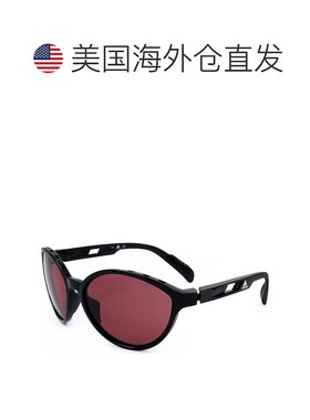 自营 adidas阿迪达斯女式61毫米闪亮黑色太阳镜-闪亮黑色 美国奥