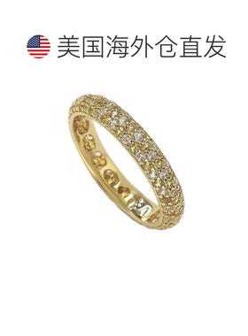 自营Suzy Levian 黄色蓝宝石和钻石口音密钉永恒戒指 - 黄色 美国