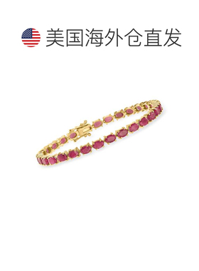 自营Ross-Simons 18kt 金红宝石手链 - 7 英寸 美国奥莱直发