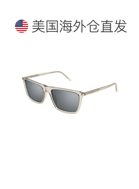 自营Saint Laurent Sunglasses Square Full Rim, Transparent Be