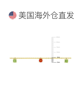 自营Mimi & Max 1 1/4 克拉 TGW 橙色、绿色和黄色蓝宝石站式项链