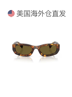 自营miu miu0Mu B04S Miu Glimpse Rectangular Honey-Havana Sun