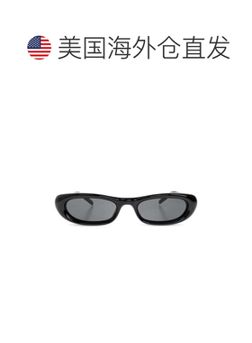 自营saint laurentSL 557窄椭圆光面黑色太阳镜-灰色 美 美国奥