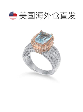 自营 Suzy Levian 两色纯银 5.83 TCW 蓝色托帕石戒指 - 蓝色 美