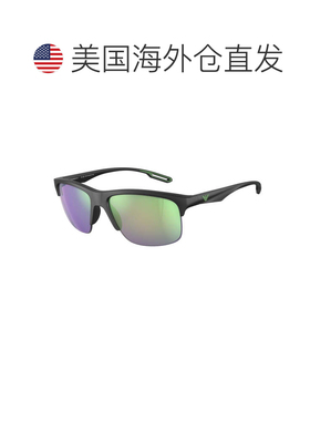 自营emporio armani4188u Sole Semi-Rimless Black Sunglasses w