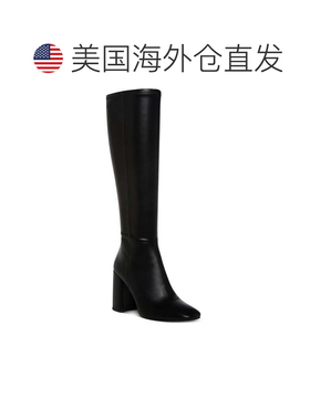 自营Madden Girl Winslow Boots Women's Black Leather Knee-Hig