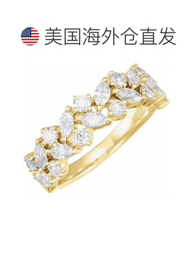 自营pompeii31 1/3 克拉榄尖形设计周年纪念戒指切割 14k 黄金实