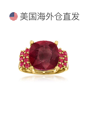 自营Ross-Simons Ruby Ring in 18kt Gold Over Sterling - red