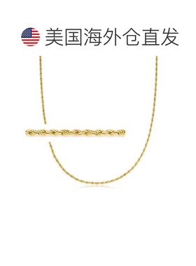 自营Ross-Simons 2mm 18kt Gold Over Sterling Rope-Chain Neckl