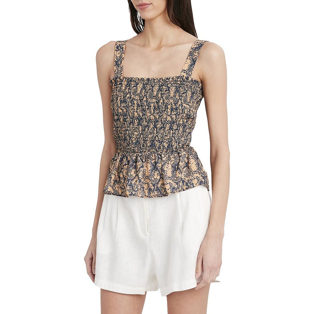 bcbgmaxazriaWomens Snake Print Smocked Crop Top - boa skin - 图2