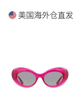 自营Versace Dark Grey Oval Ladies Sunglasses VE4456U 533487