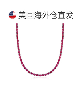 自营 925 纯银 Ross-Simons Ruby 网球项链 - 20 英寸 美国奥莱直
