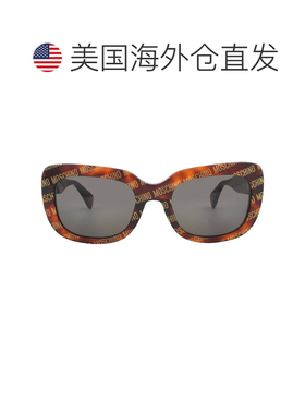 自营Moschino Grey Square Ladies Sunglasses MOS132/S 02VM/IR