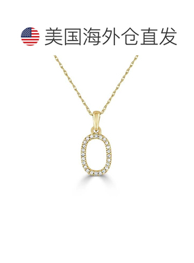 自营 sabrina14k 金和钻石初始项链 - 黄色 o 美国奥莱直发礼物