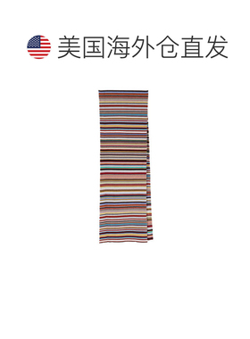 自营paul smith多色签名条纹美利奴羊毛围巾-中性色 美国奥莱直发