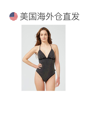 自营Moschino Polyamide One-Piece Women's Swimsuit - black 美