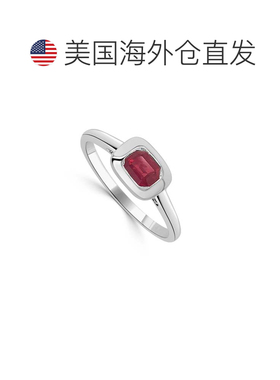 自营 sabrina14k 金 & 红宝石戒指 白色玫瑰珠宝 美国奥莱直