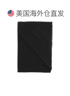 自营faliero sarti三角形羊绒围巾，边缘有磨损-黑色 美国奥莱直
