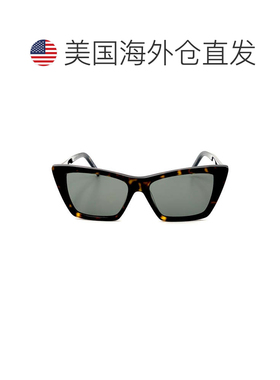 自营saint laurent绿色Sl276云母赛璐珞太阳镜-灰色 美国奥莱直发