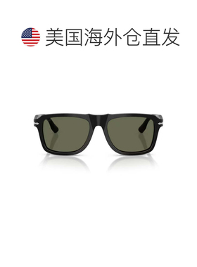自营persol黑色Po8002s醋酸纤维精制矩形太阳镜-灰色 美国奥莱直
