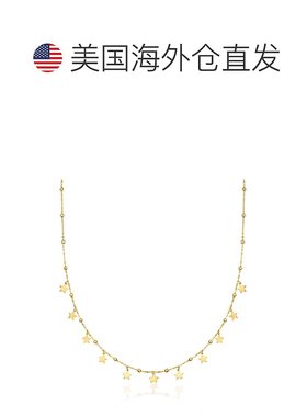自营 Ross-Simons 意大利 18kt 黄金珠和星站项链 - 18 英寸 美国