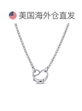 自营925 纯银 Mimi & Max Heart Clasp Charm 球链项链 - 20 英寸