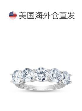 自营 pompeii33 3/4 克拉 EX3 实验室制造钻石五石结婚戒指 14k