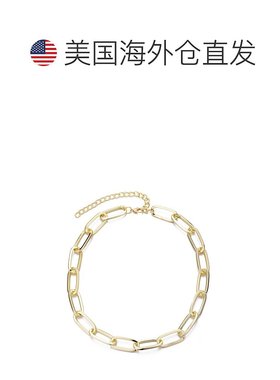 自营adorniaGold Plated Chunky Paperclip Necklace - gold 美国