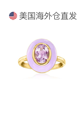自营Ross-Simons Amethyst Ring With Pastel Purple Enamel in 1