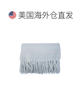 自营isabel marantFirny-gz毛绒灰色流苏围巾-白色 美国奥莱直发