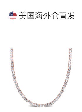 自营 mimi & max33 CT TGW Created 白色蓝宝石网球项链，镀玫瑰