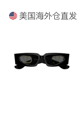 自营valentino黑色Linea V徽标回收醋酸纤维猫眼太阳镜-黑色 美国