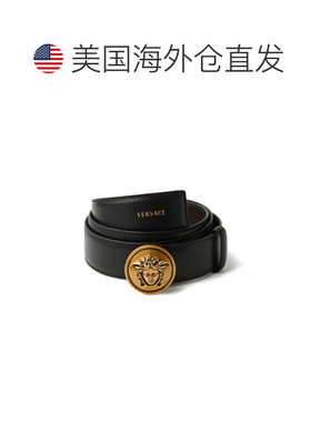 美国直邮自营versace黑色丝绸尼龙腰带-黑色 美国奥莱直发