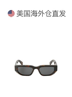 自营 off-white灰白色格里利矩形太阳镜-哈瓦那深灰色 美国奥莱直