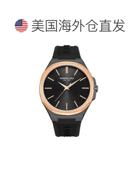 自营Kenneth Cole Men's Classic 43mm Quartz Watch - black 美