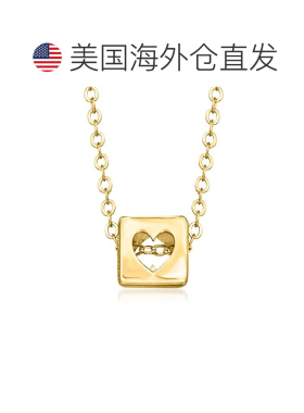 自营RS Pure by Ross-Simons Italian 14kt Yellow Gold Heart Cu