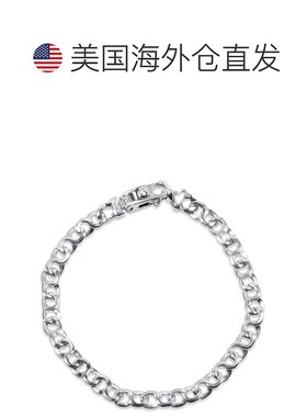 自营 pompeii3男式 14k 金（17 克）或铂金（28 克）6 毫米手链 8