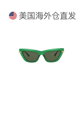自营bottega veneta猫眼框架回收醋酸纤维太阳眼镜-绿色金色绿色