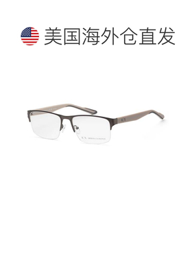 自营Armani Exchange Men's 56 mm Grey Opticals - matte gunmet
