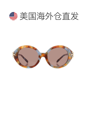 自营Tory Burch Brown Oval Ladies Sunglasses TY7210U 201773 5
