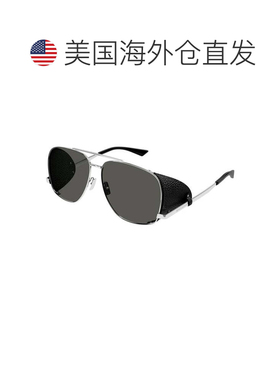 自营Saint Laurent SL 653 LEON LEATHER SPOILER 001 Silver/Bla
