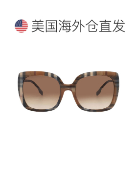 自营Burberry Caroll Gradient Brown Square Ladies Sunglasses