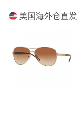 自营Burberry Sunglasses Aviator Full Rim, Light Gold Frame A