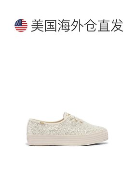 自营Keds Point Glitter Celebrations Sneaker Women's Cream Pl