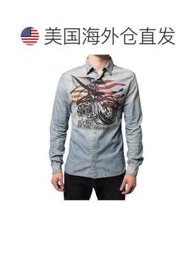 自营John Galliano Printed Cotton Long Sleeves Men's Shirt -