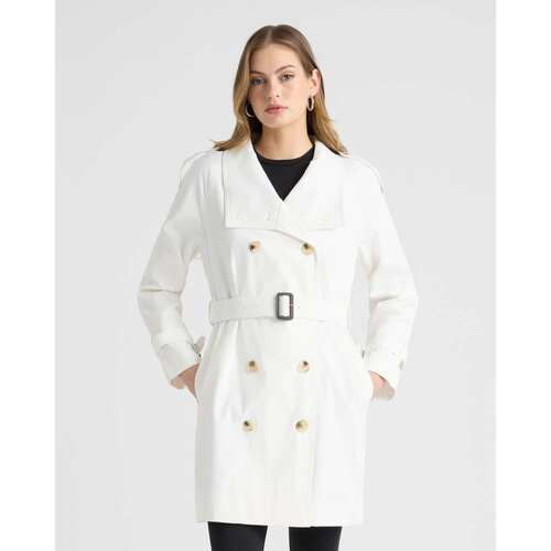 自营NVLT Women’s Trench Coat with Self Belt - summer white - 图0