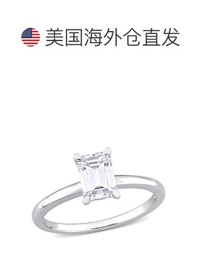 自营 Mimi & Max 1 克拉 DEW 八角形莫桑石单石订婚戒指 925 纯银