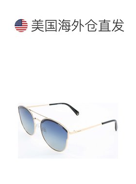 自营 polaroid宝丽来女式60mm蓝色太阳镜-金蓝色 美国奥莱直发