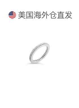 自营 sterling forever925 纯银薄 CZ 戒指 - 银白色 美国奥莱直