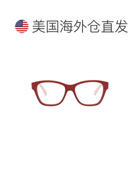 自营alexander mcqueen方形框架醋酸纤维光学框架-红色 美国奥莱